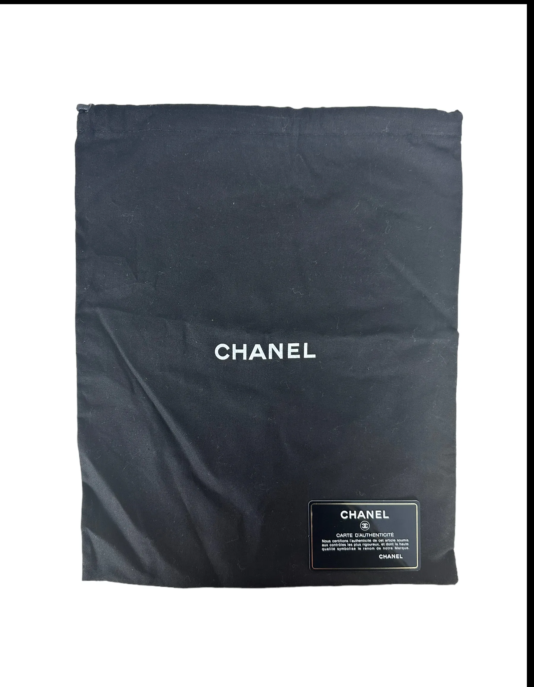 Chanel Navy/Gold Glitter Large Deauville Pouch Bag