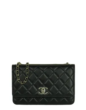 Chanel NEW 2023 Black Quilted Trendy CC WOC