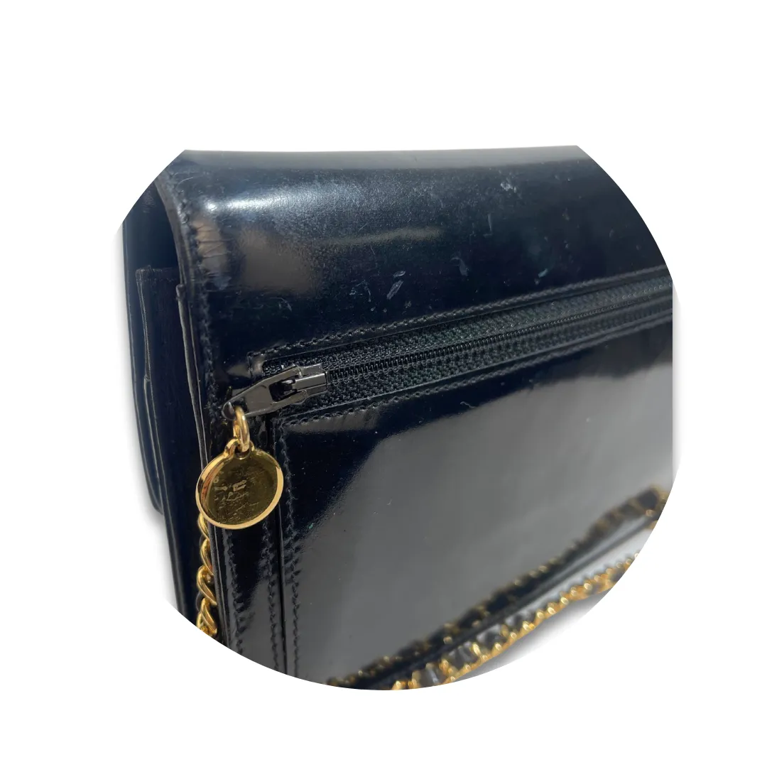 Chanel Patent Wallet on Chain