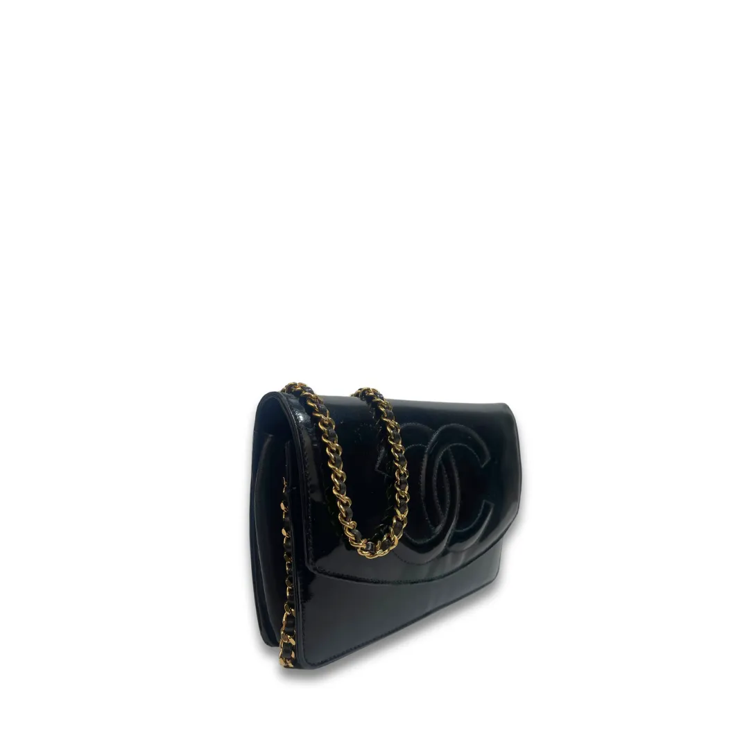 Chanel Patent Wallet on Chain