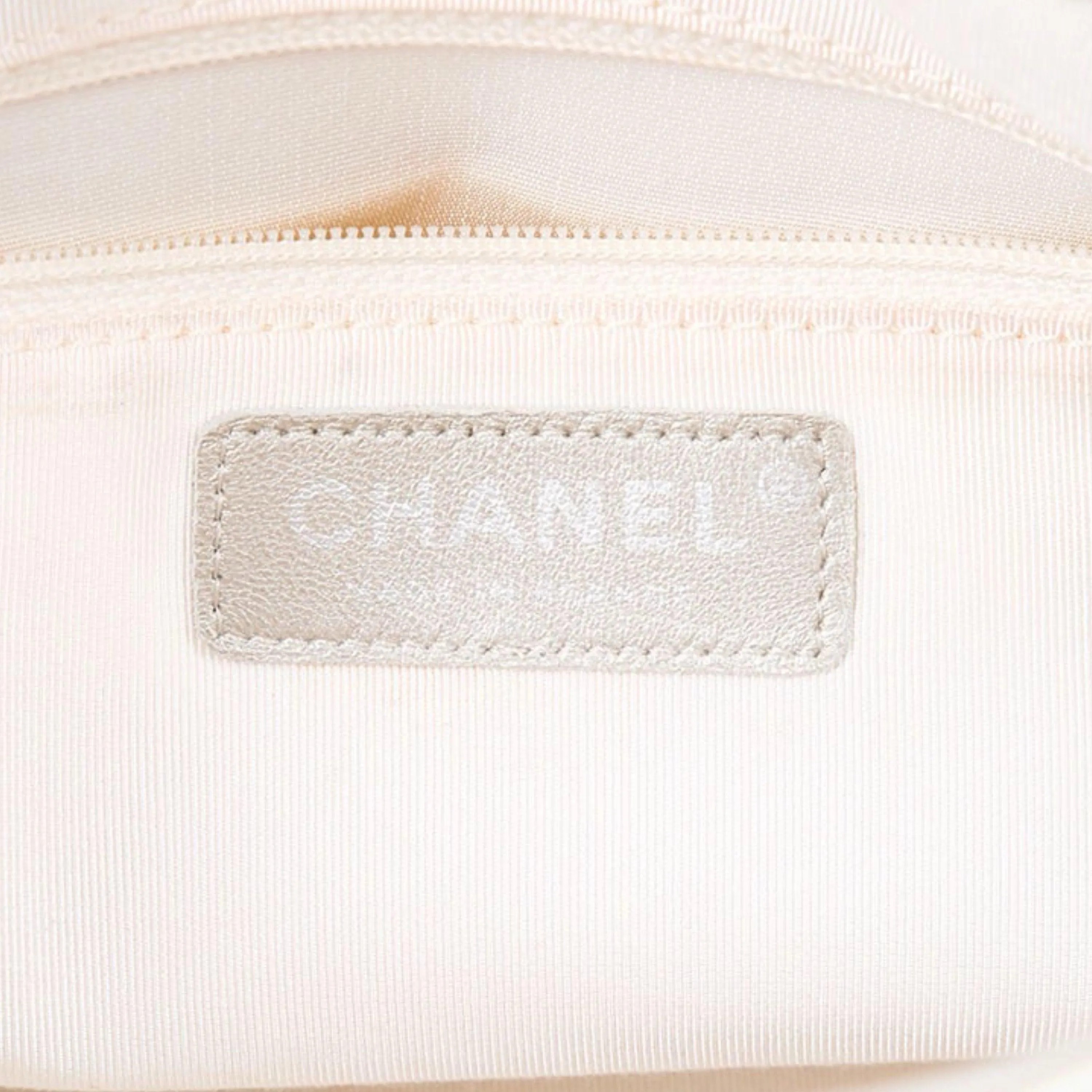 Chanel Pearlized Logo Small Boston Bag