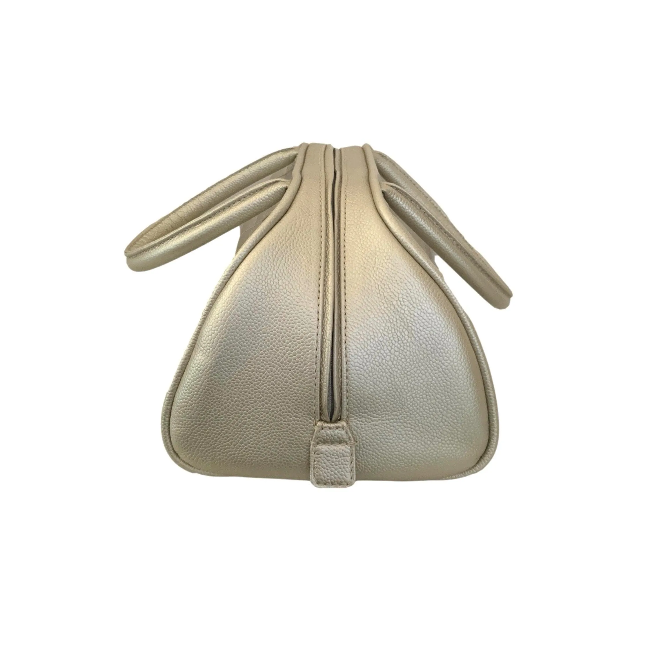 Chanel Pearlized Logo Small Boston Bag