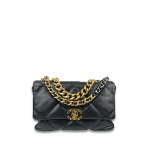Chanel Shiny Lambskin Large Chanel 19 Flap Bag