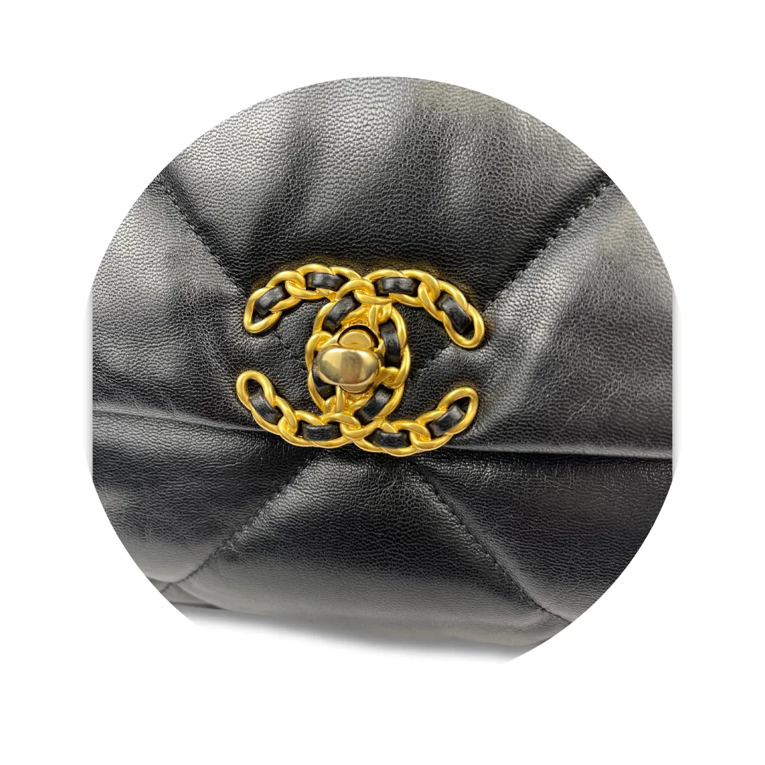 Chanel Shiny Lambskin Large Chanel 19 Flap Bag