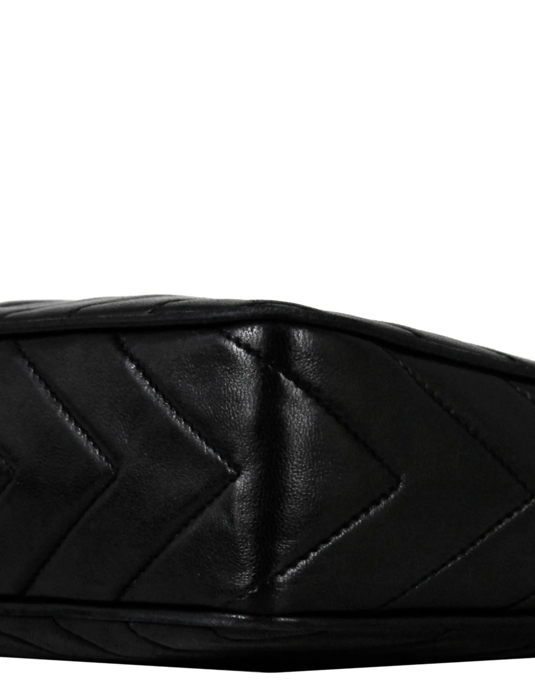 Chanel Vintage Black Lambskin Leather Diamond Quilted Camera Bag