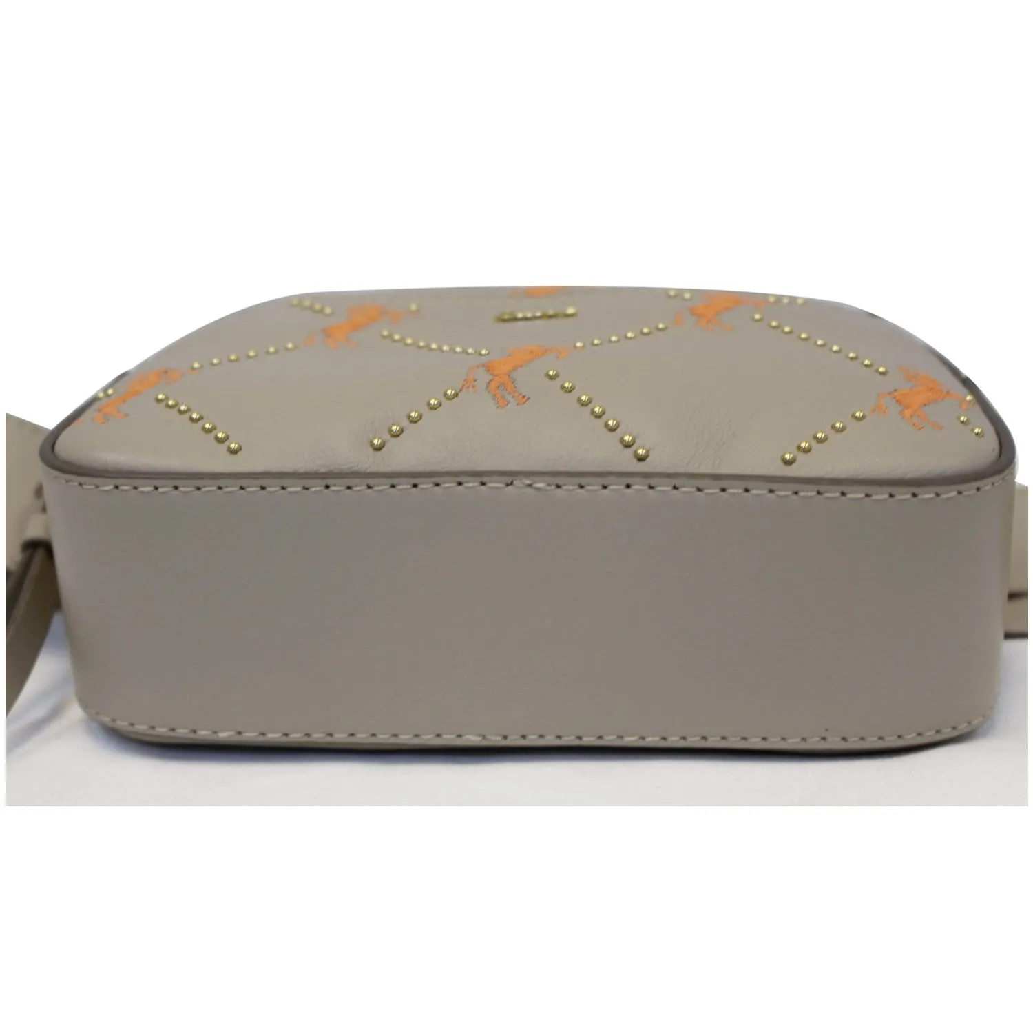 CHLOE Embroidered Little Horses Leather Belt Bum Bag Pastel Grey - Last Call