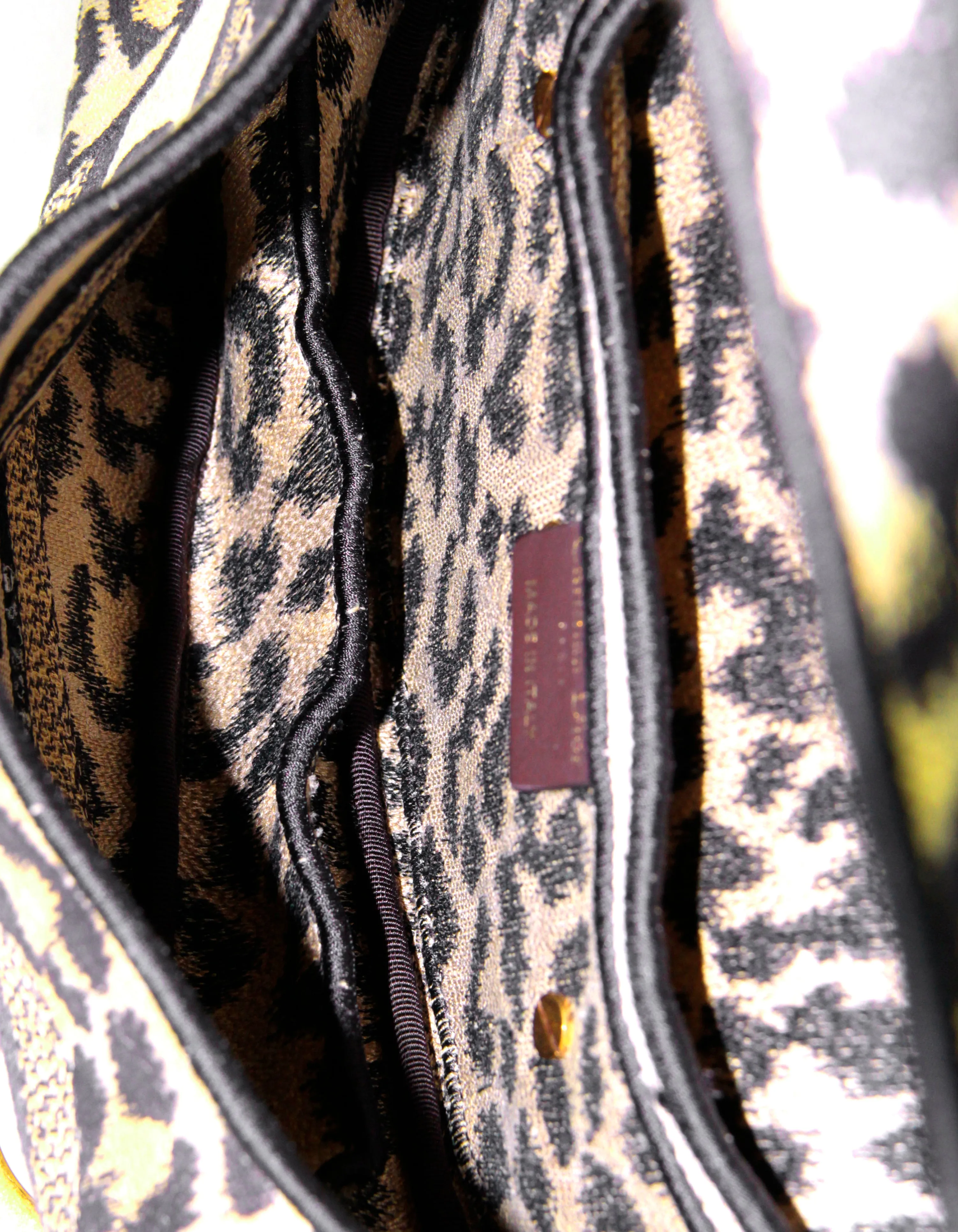 Christian Dior 2021 Mizza Embroidery Leopard Print Saddle Bag