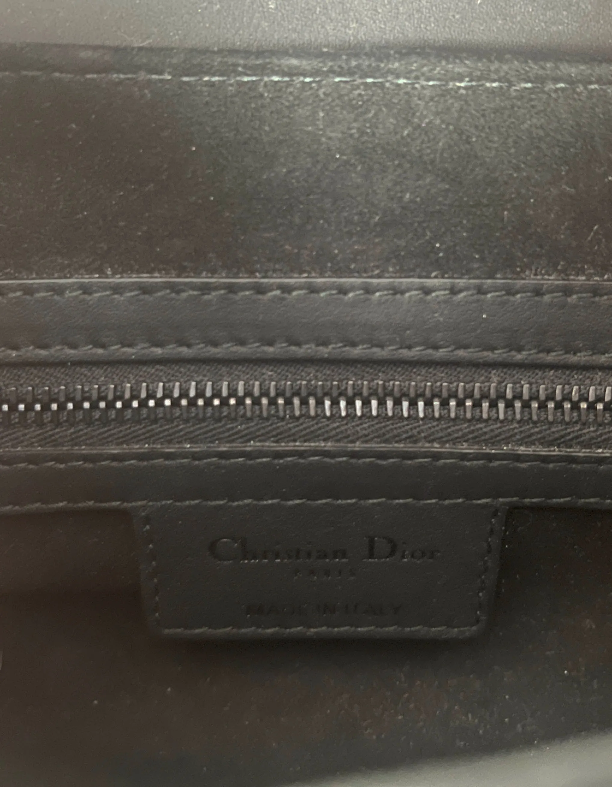 Christian Dior Black on Black Ultramatte Calfskin Leather Saddle Bag