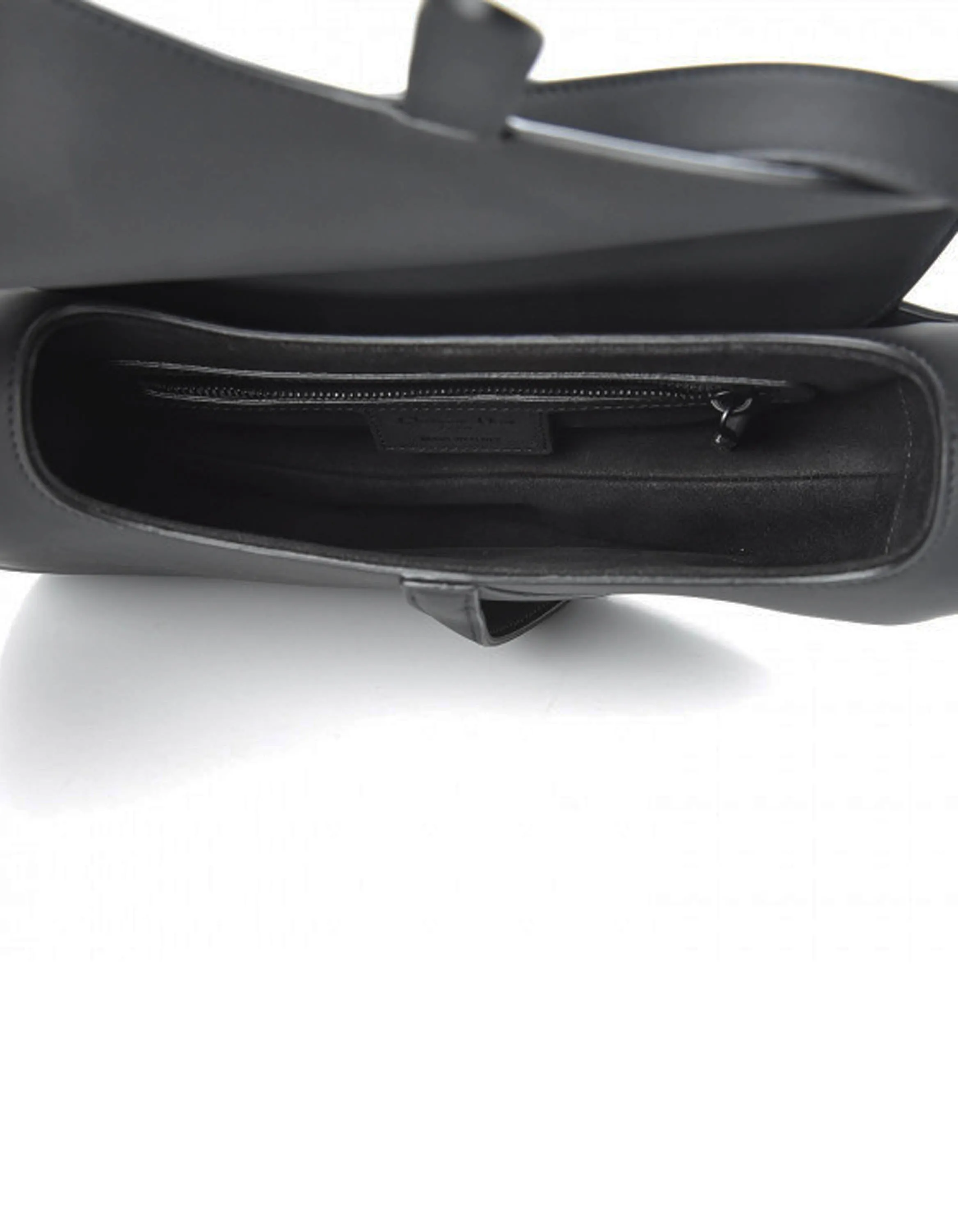 Christian Dior Black on Black Ultramatte Calfskin Leather Saddle Bag