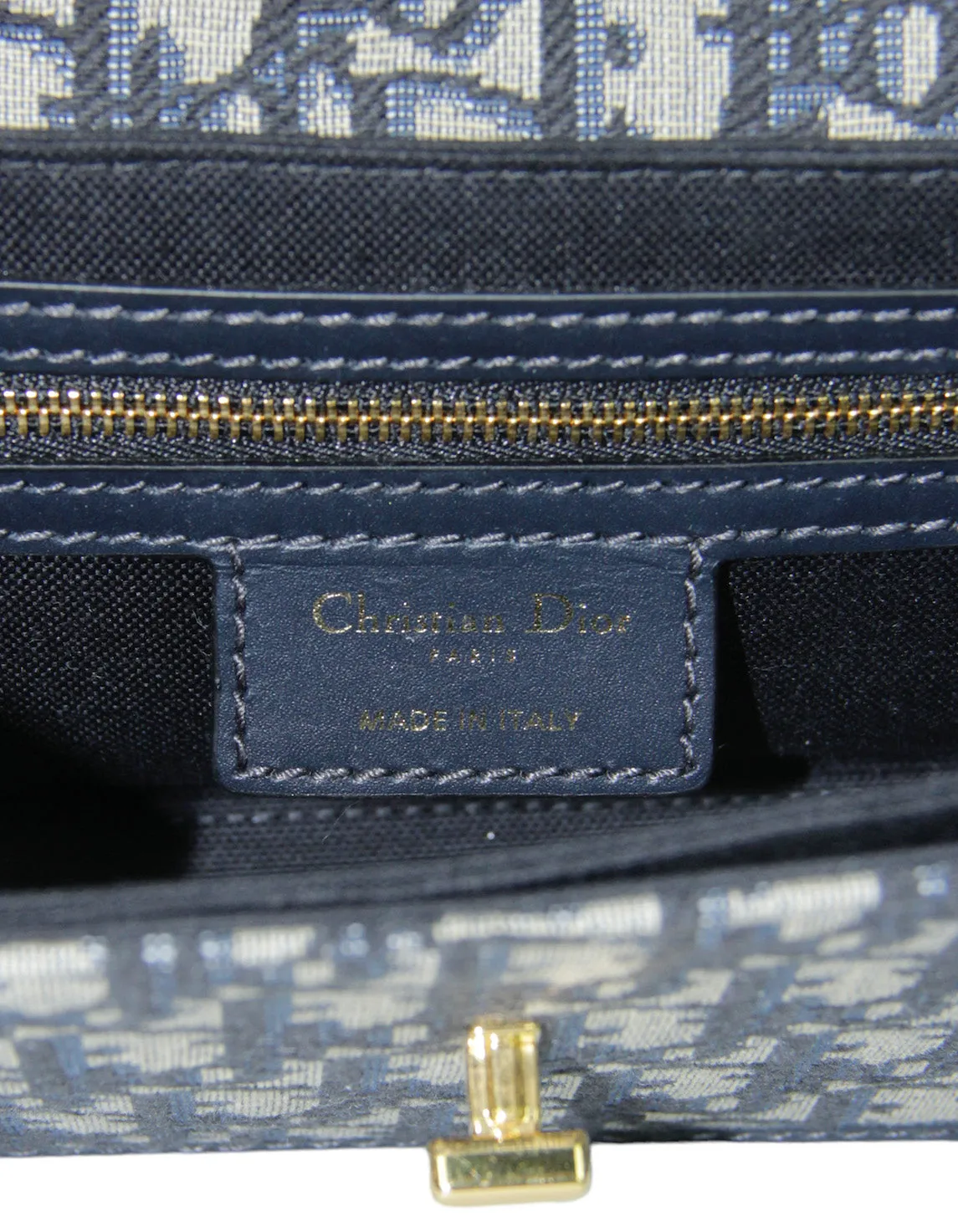 Christian Dior Blue Oblique Jacquard Monogram 30 Montaigne Avenue Bag
