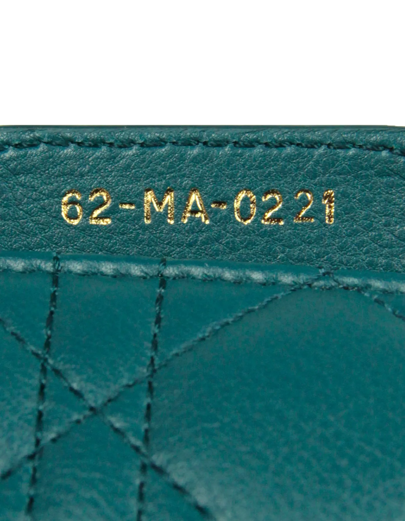 Christian Dior Teal Leather Cannage Small Caro Bag