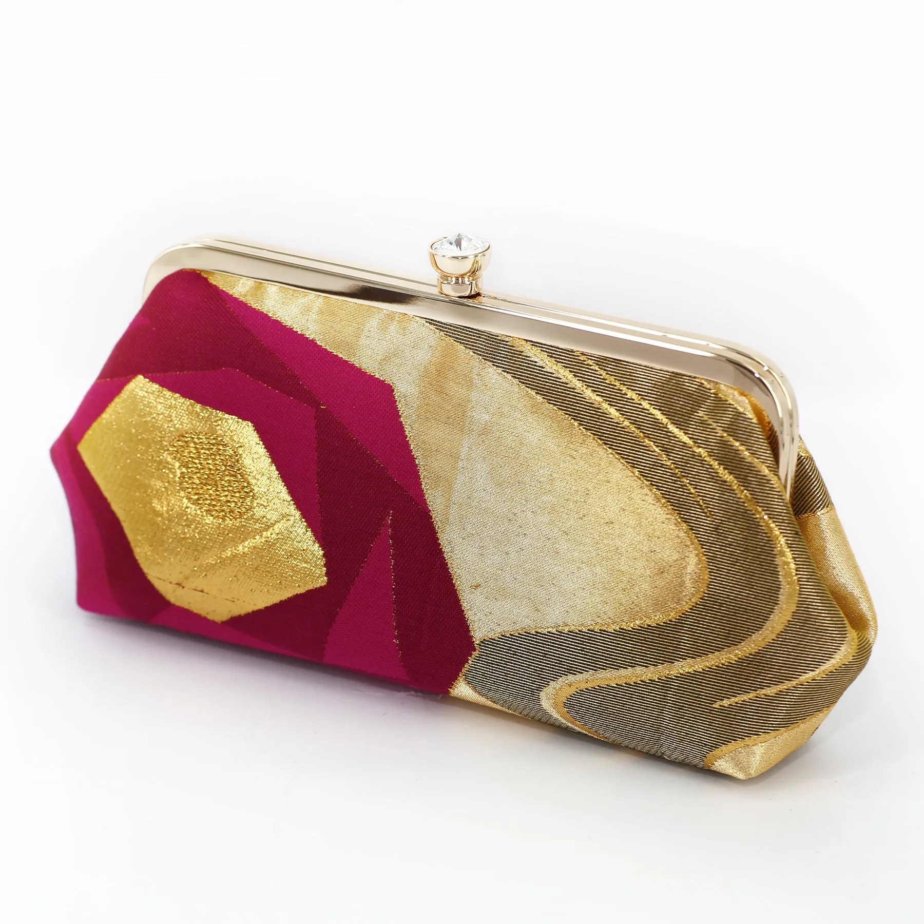 Chrysanthemum Kiku Purple Kimono Clutch Purse | Upcycled from vintage Japanese Kimono
