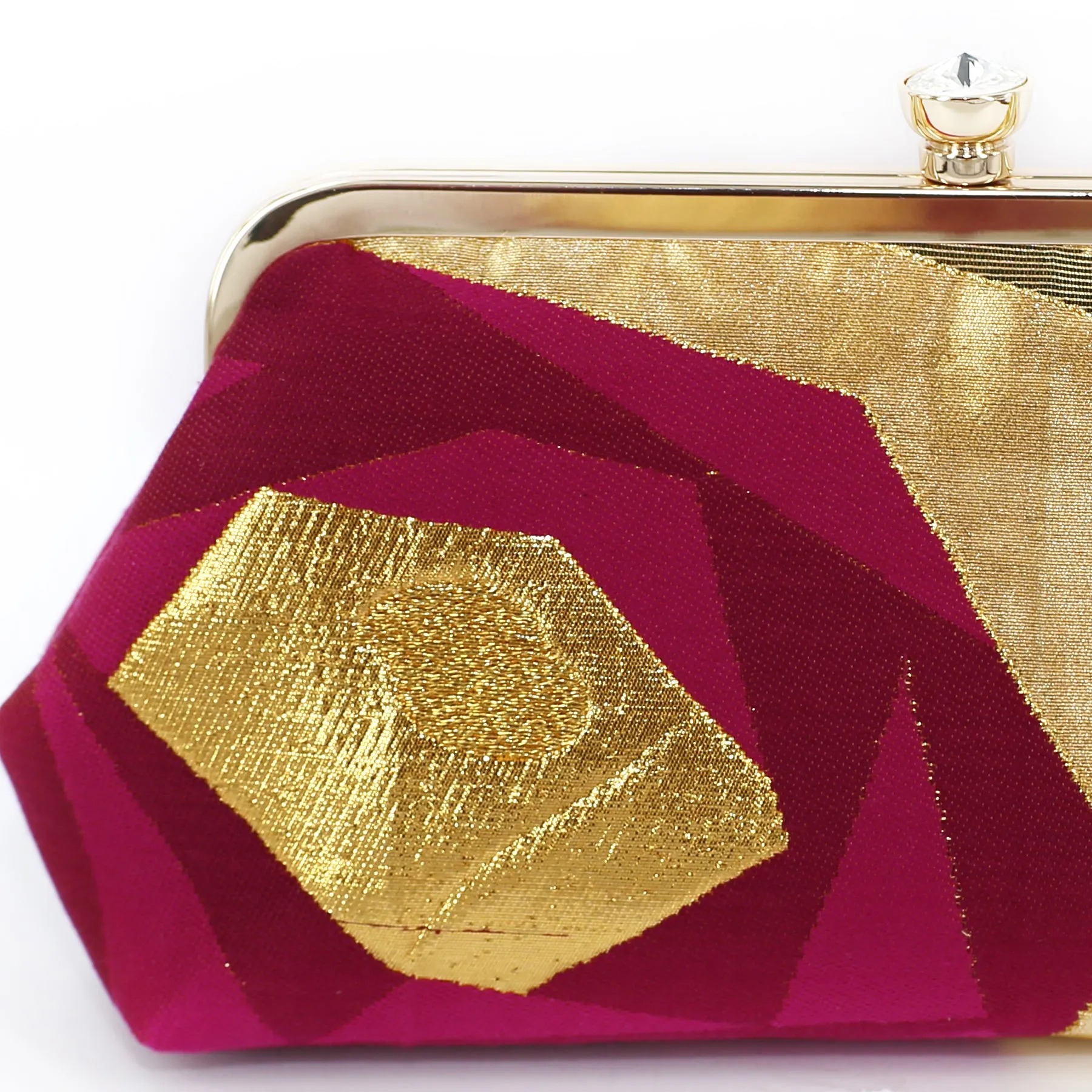 Chrysanthemum Kiku Purple Kimono Clutch Purse | Upcycled from vintage Japanese Kimono