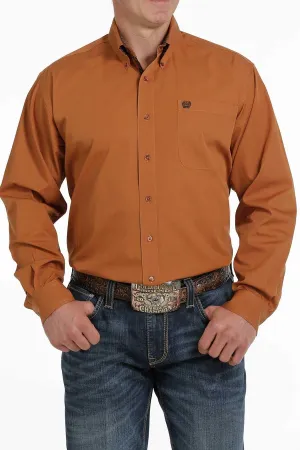 CINCH MEN'S SOLID COPPER BUTTON DOWN SHIRT