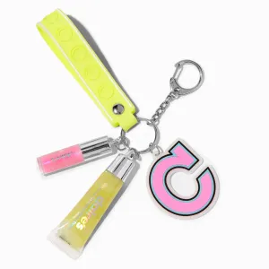 Claire's Initial Varsity Lip Gloss Keychain - C