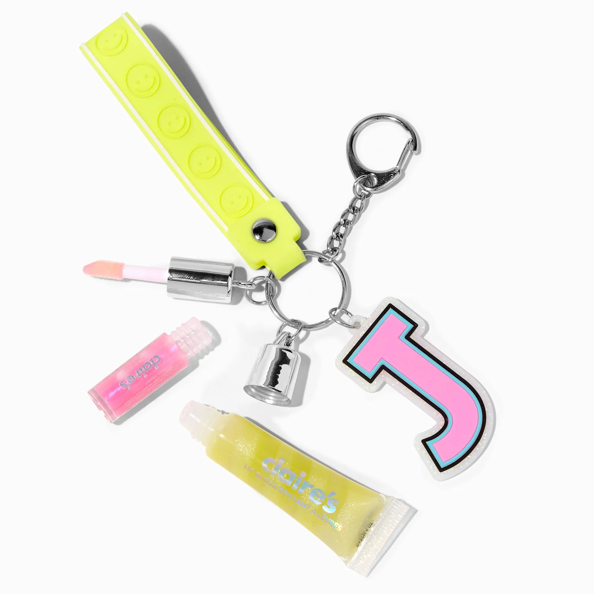 Claire's Initial Varsity Lip Gloss Keychain - J