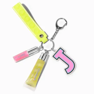 Claire's Initial Varsity Lip Gloss Keychain - J