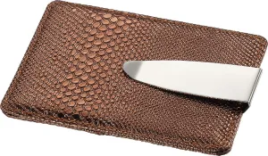 Cobre Copper Snakeskin Leatherette Wallet Money Clip