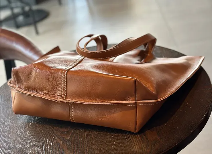 Cowhide Leather Tote Bag