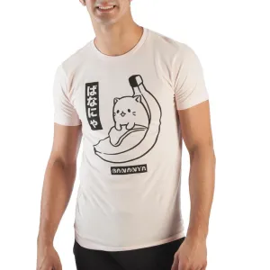 Crunchyroll Bananya Anime Men's Pink T-Shirt Tee Shirt