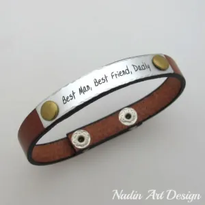 Custom Bracelet for Men - Groomsmen Gift