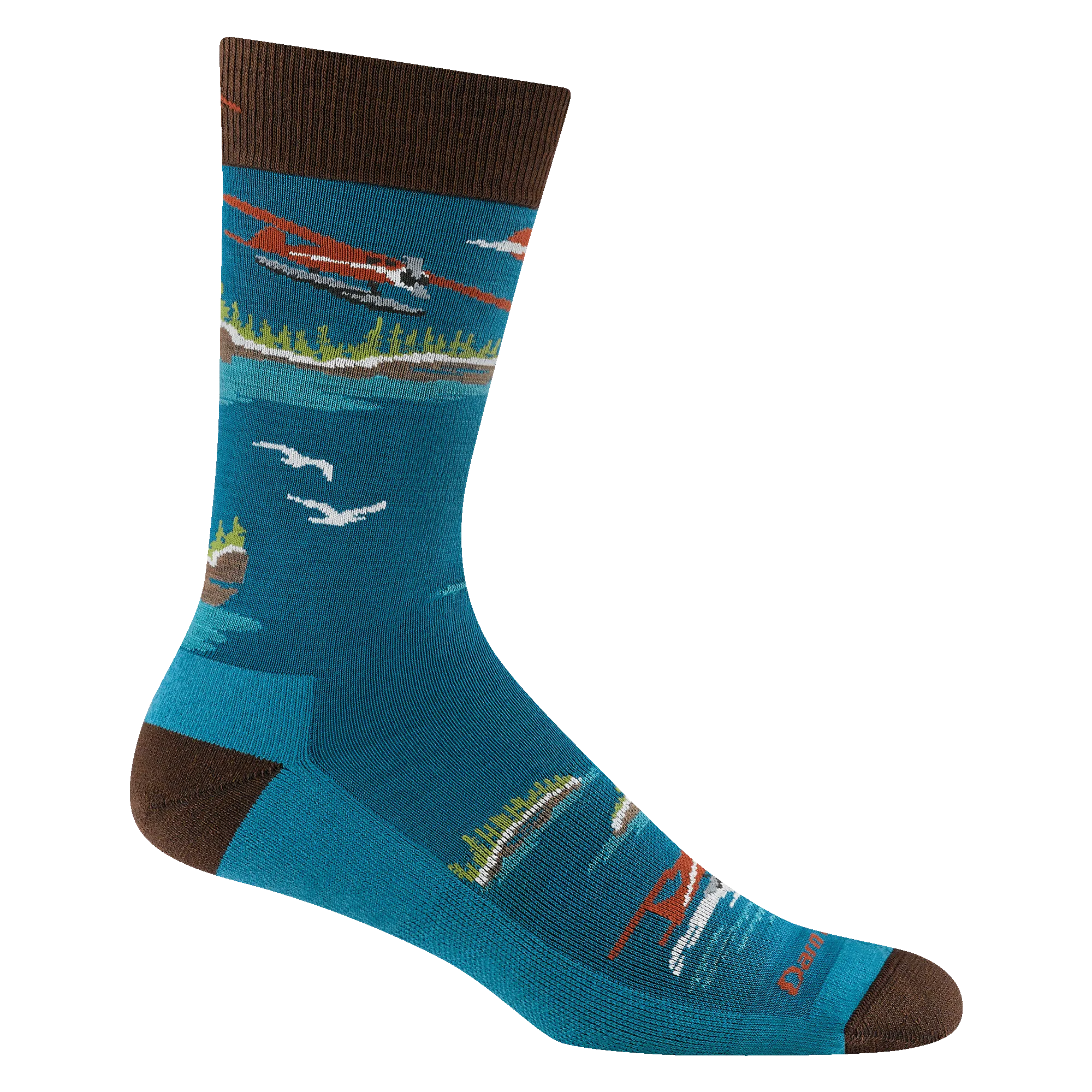 Darn Tough Mens Float Boat Crew Lightweight with Cushion Socks