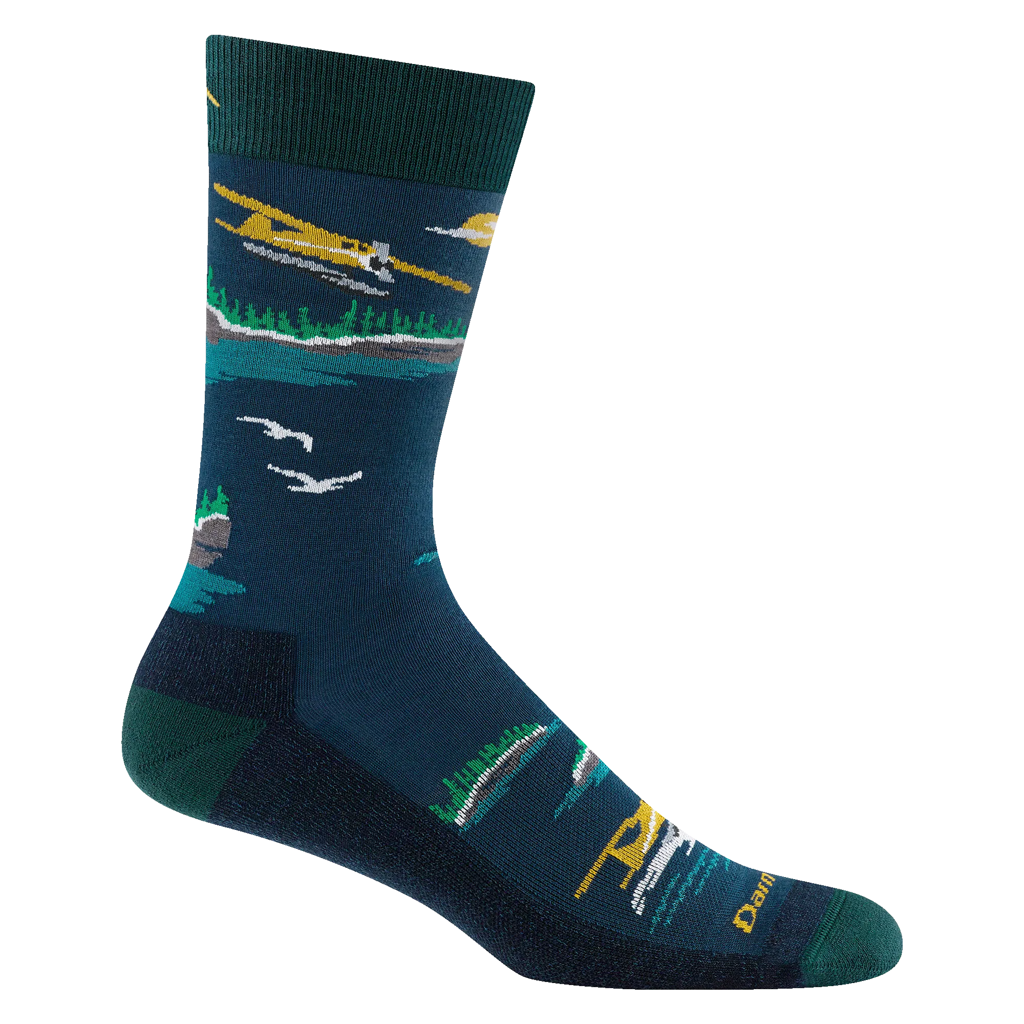 Darn Tough Mens Float Boat Crew Lightweight with Cushion Socks