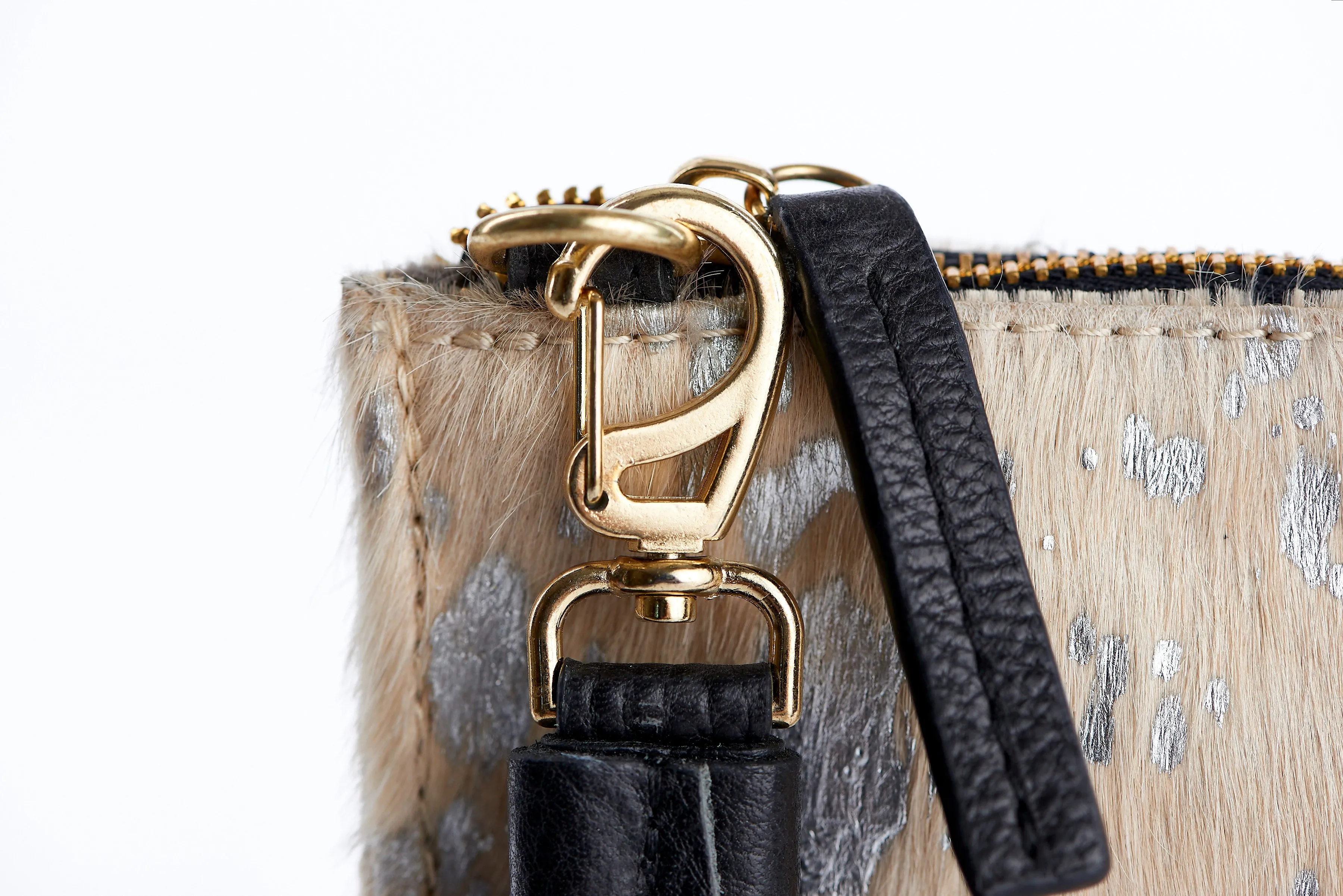 Desert Rain Blonde Cowhide Clutch