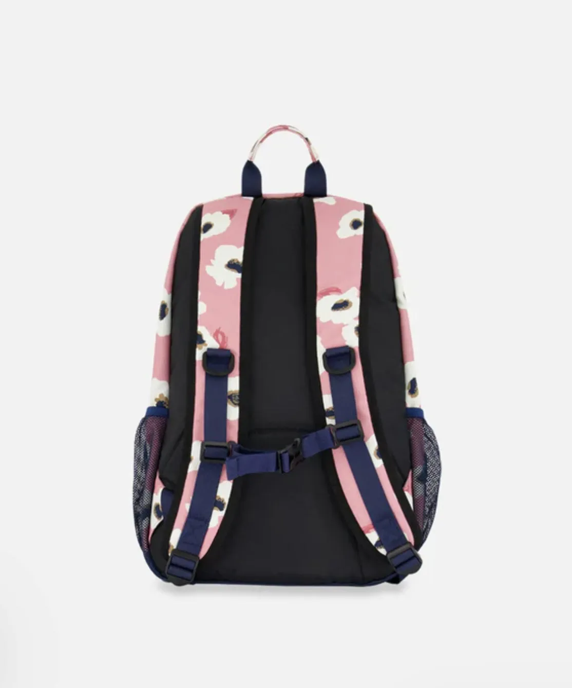 Deux Par Deux Backpack Pink Printed Off White Flowers