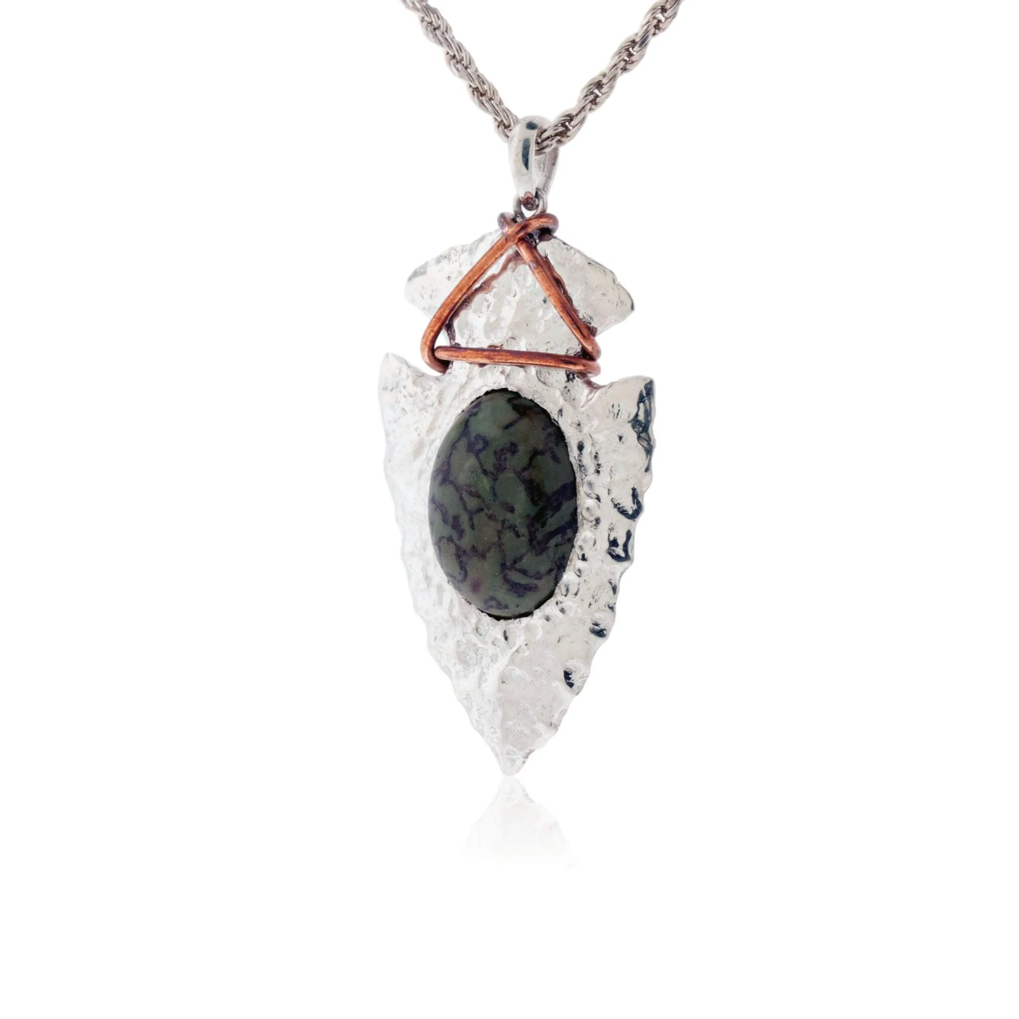 Dinosaur Bone Arrowhead Pendant / Necklace