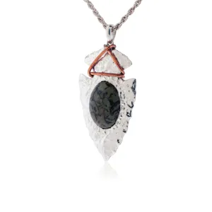 Dinosaur Bone Arrowhead Pendant / Necklace