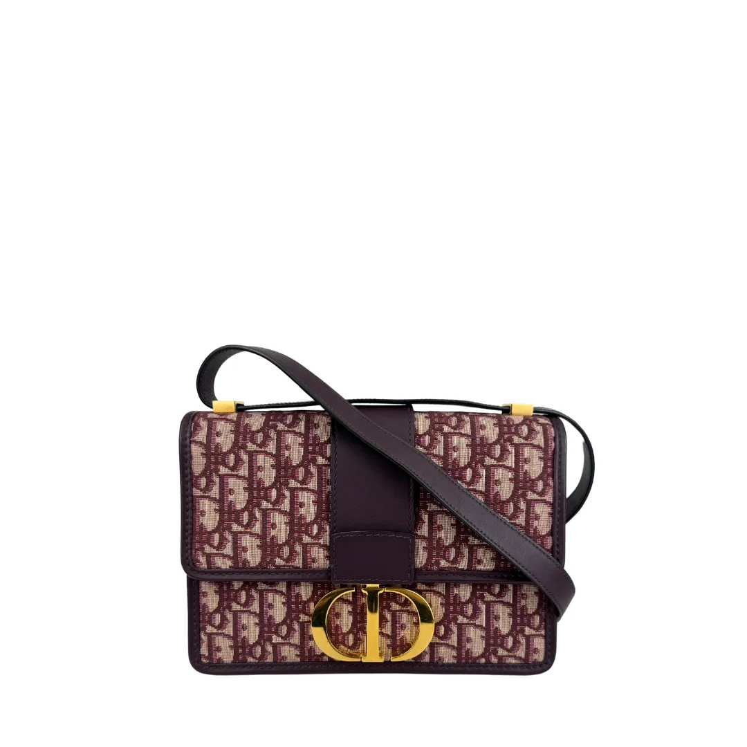 Dior Burgundy 30 Montaigne Bag
