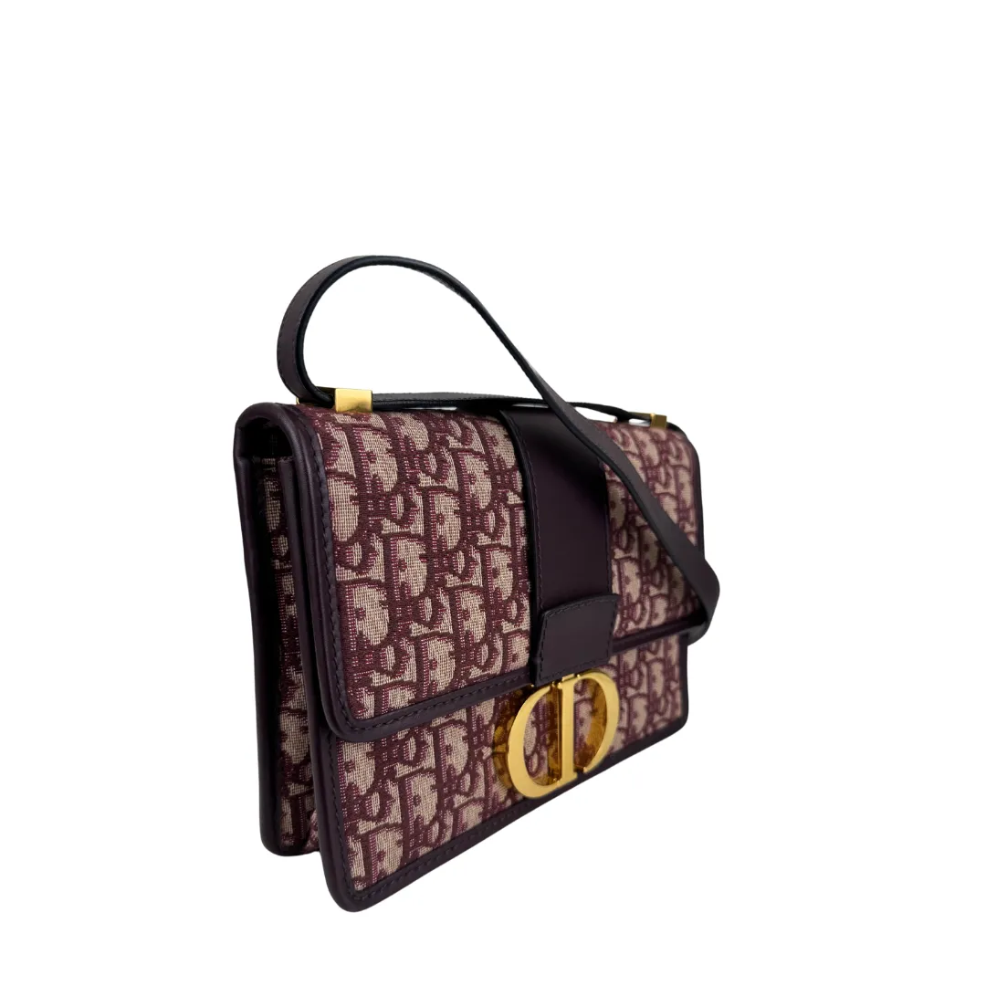 Dior Burgundy 30 Montaigne Bag