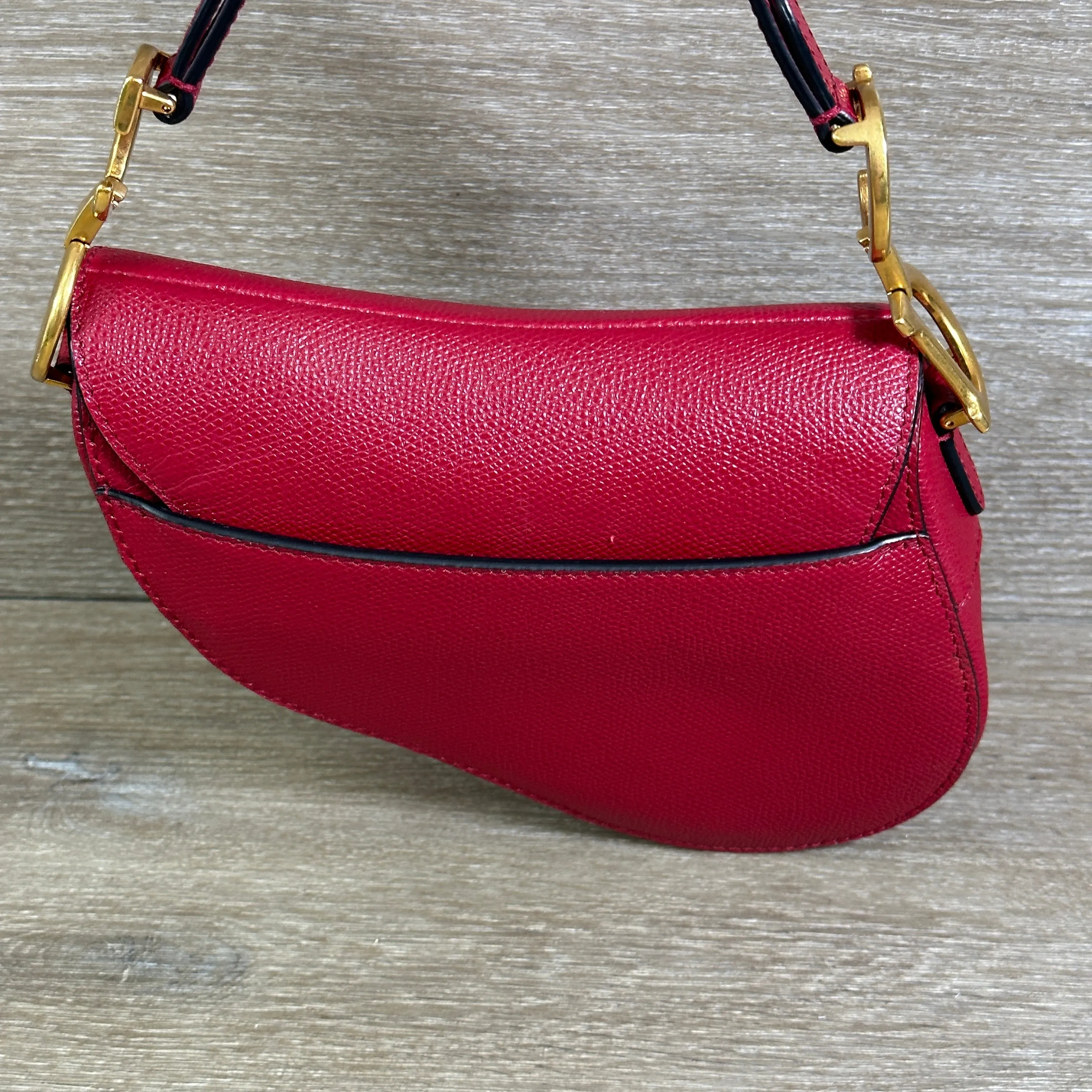 Dior Saddle Bag - Burgundy
