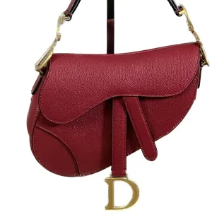 Dior Saddle Bag - Burgundy