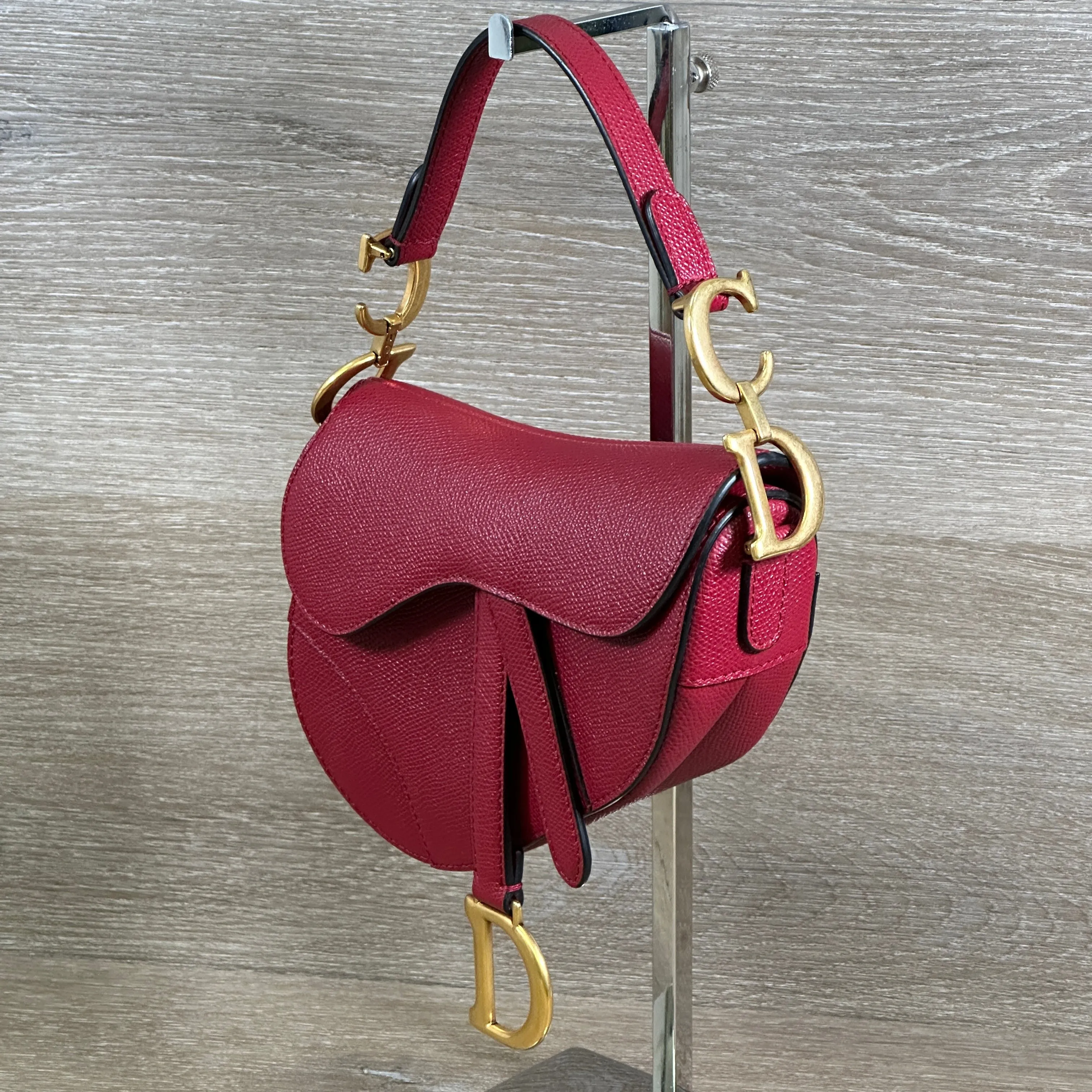 Dior Saddle Bag - Burgundy