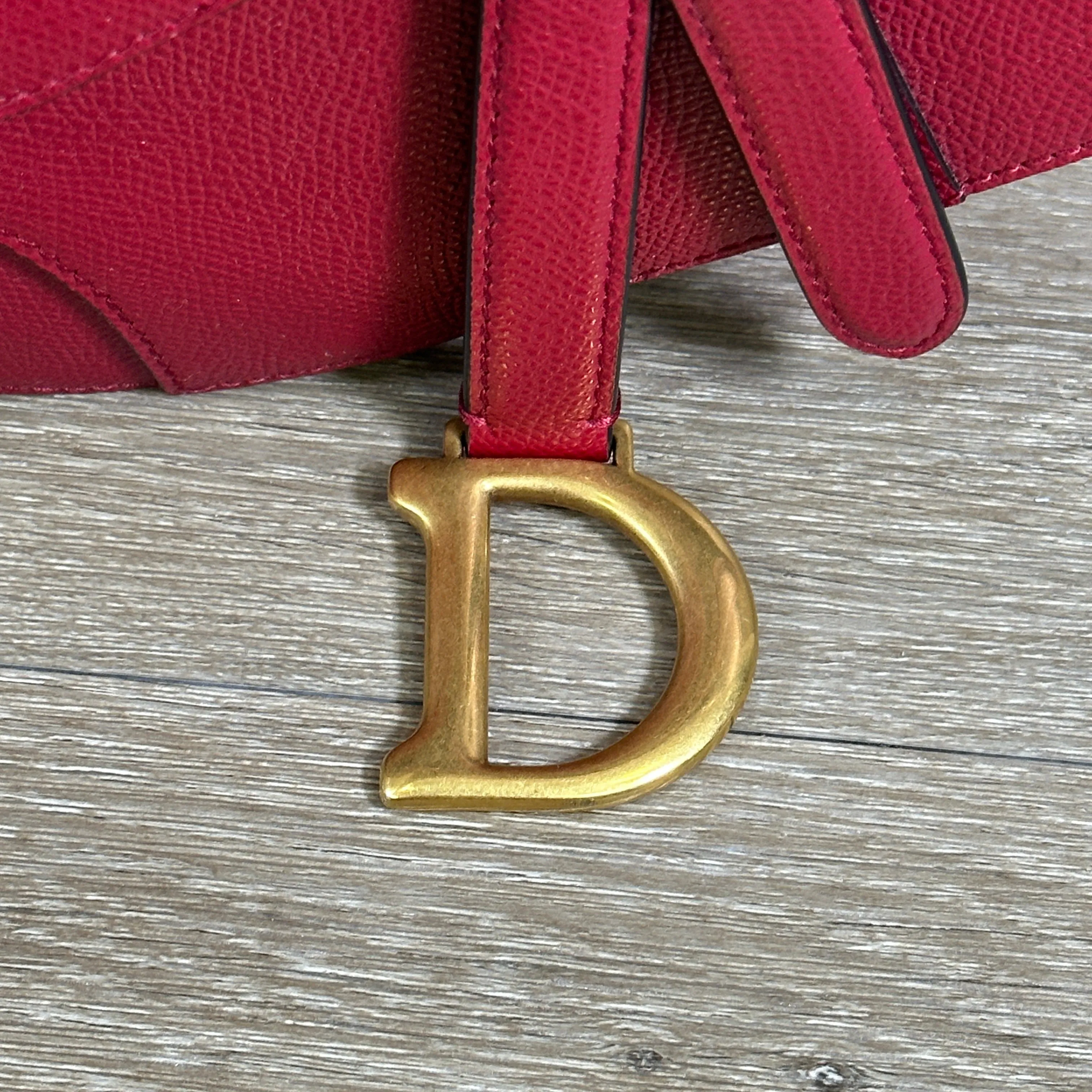 Dior Saddle Bag - Burgundy