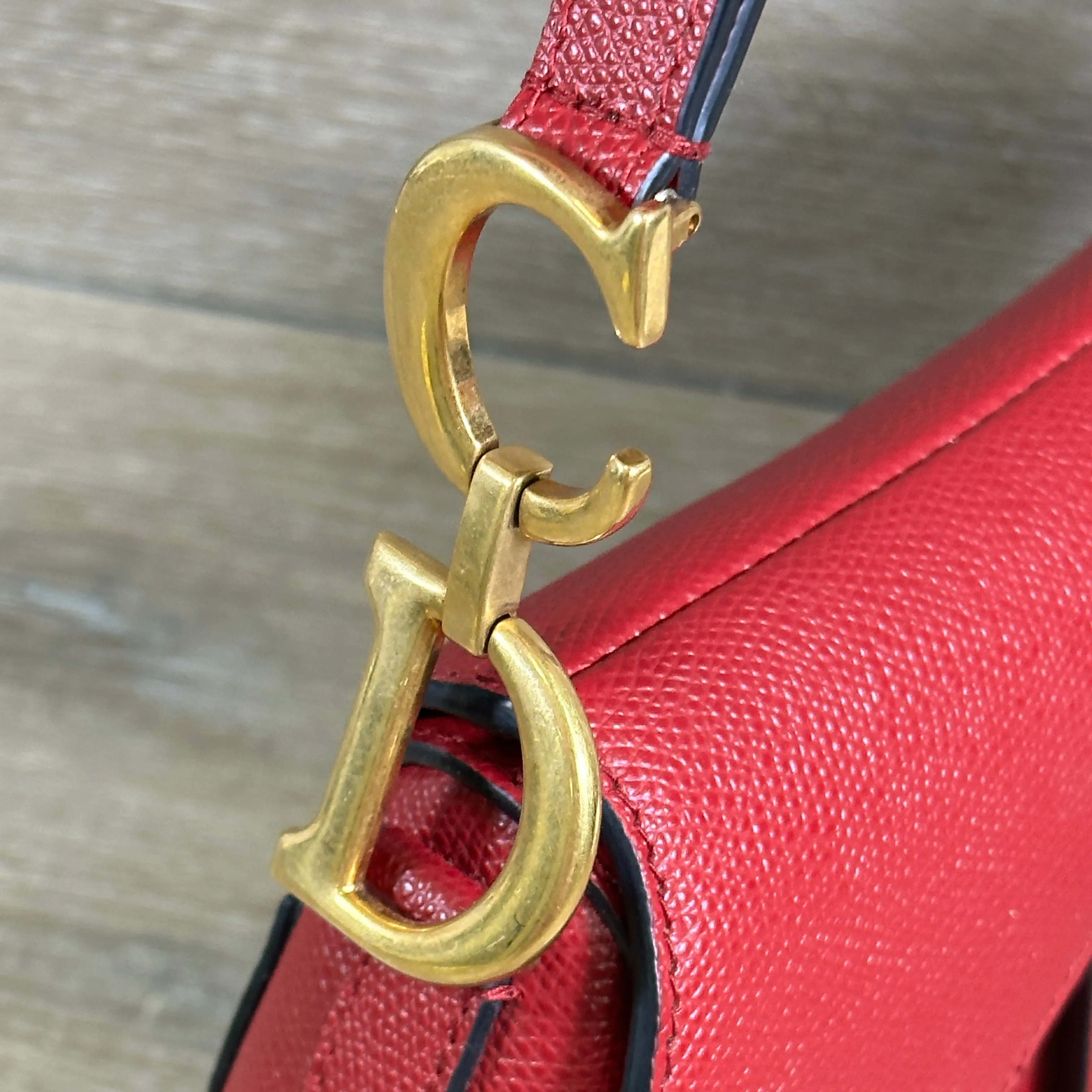 Dior Saddle Bag - Burgundy