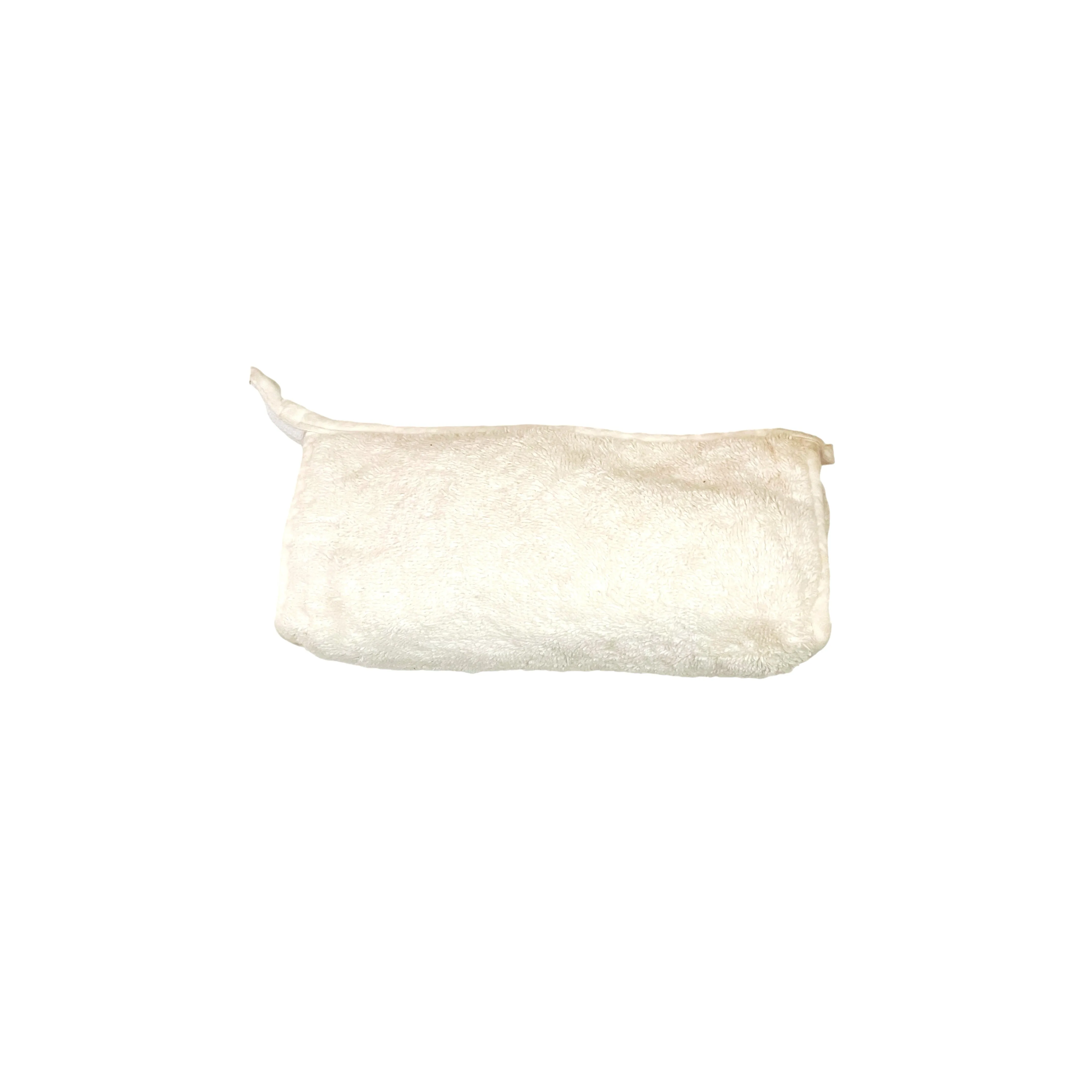 Dior White Terry Cloth Pouch