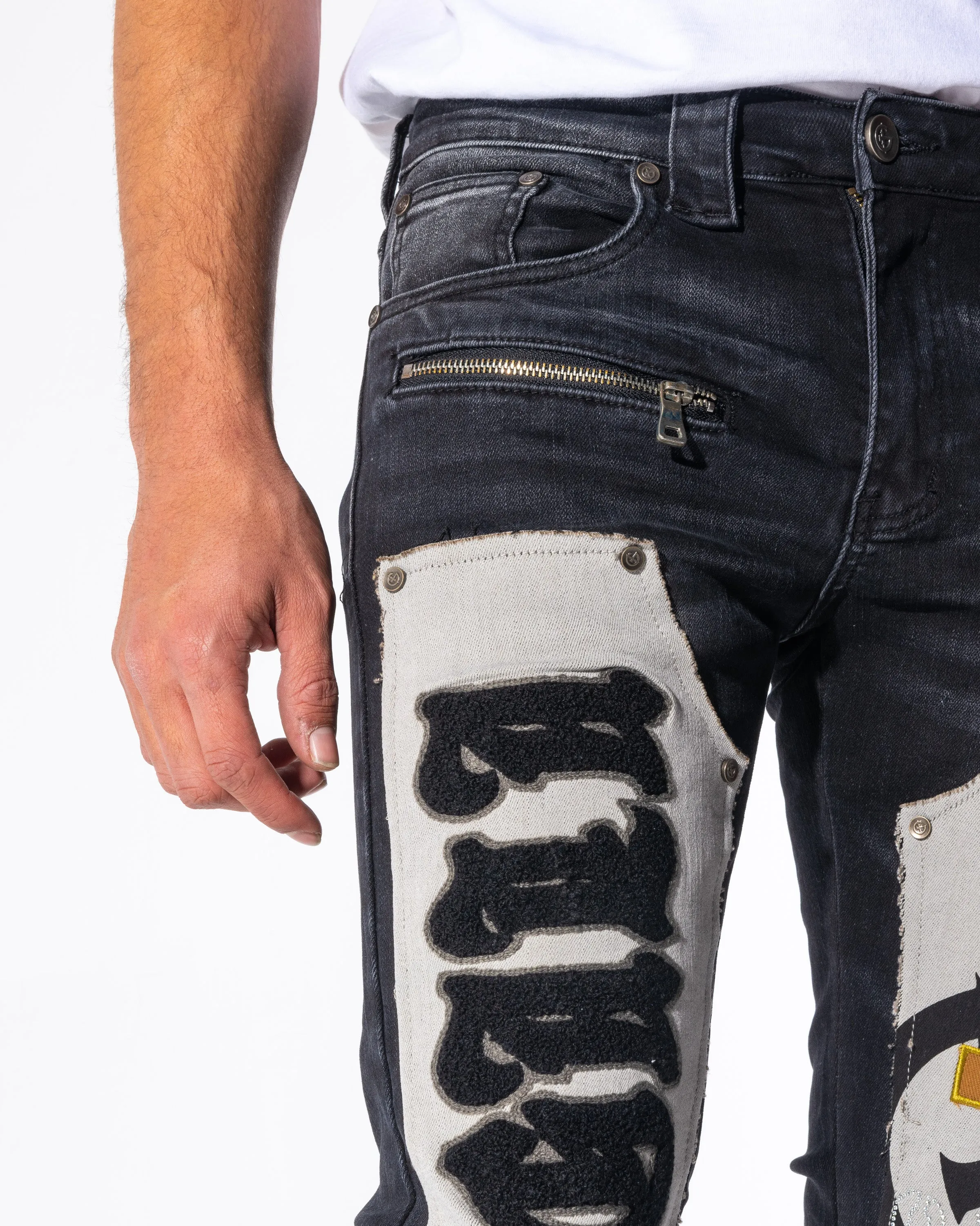 DOOMSDAY DENIM (JET BLACK/CHARCOAL)