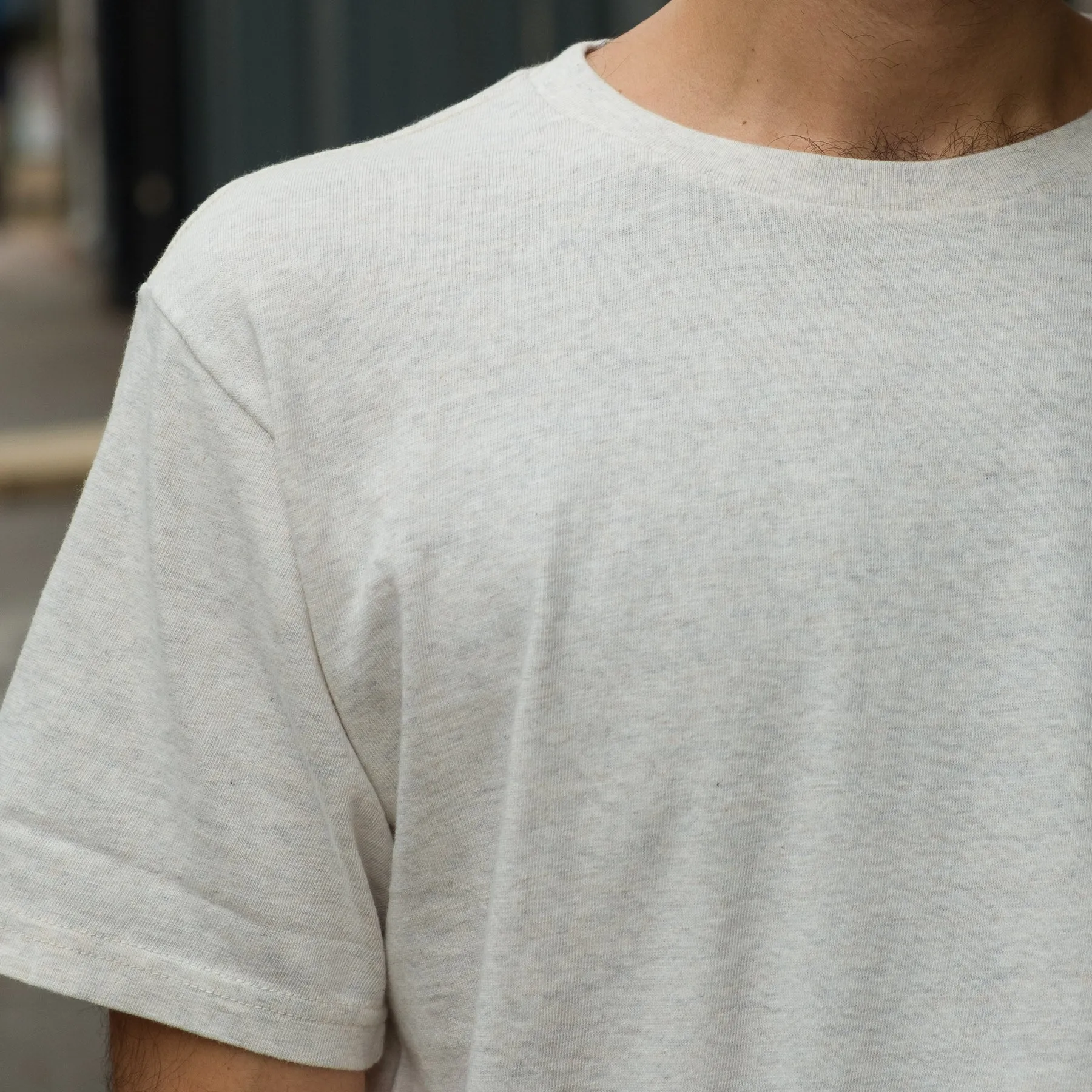Dos Loopwheel Raffy Tenjiku Tee in Snow Melange
