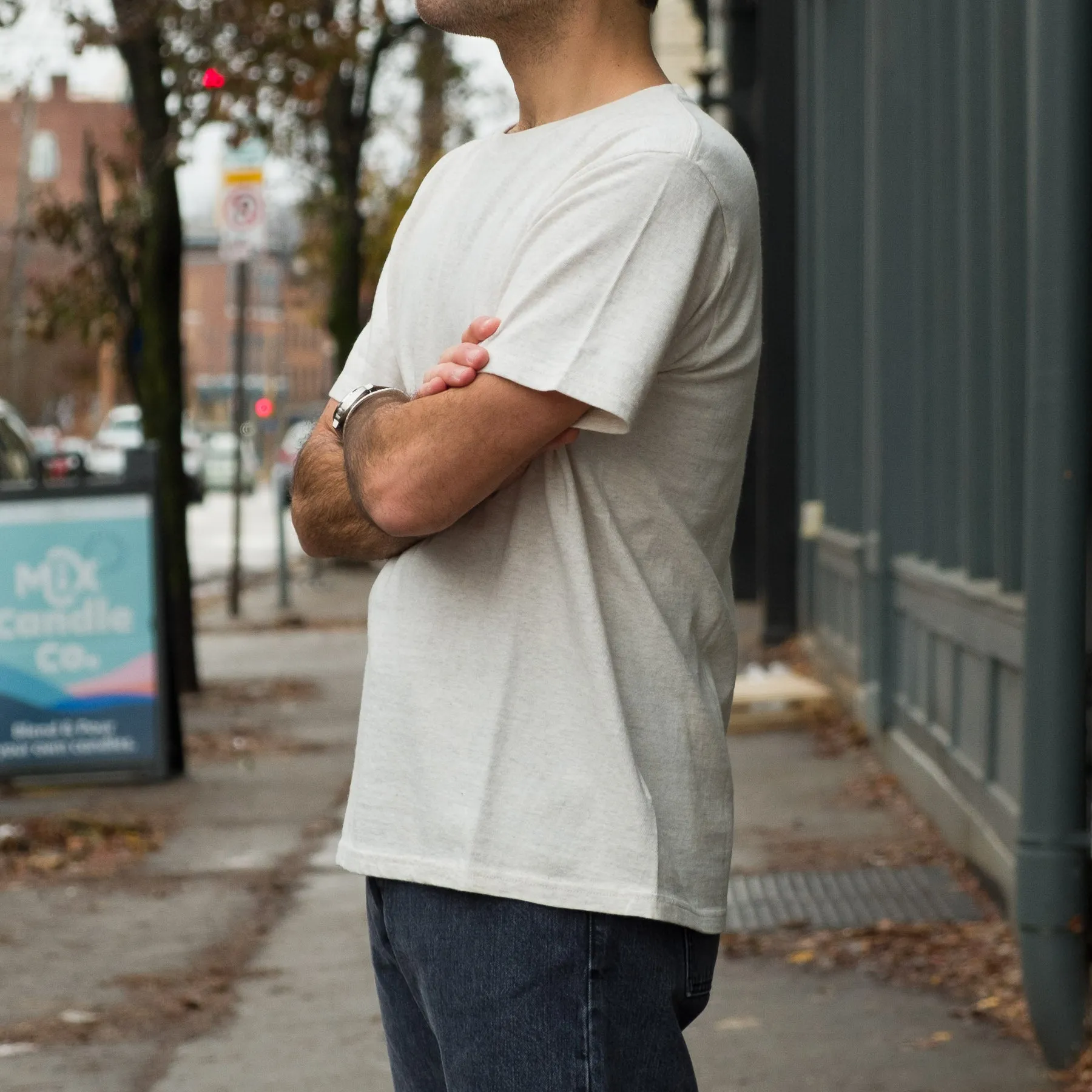 Dos Loopwheel Raffy Tenjiku Tee in Snow Melange