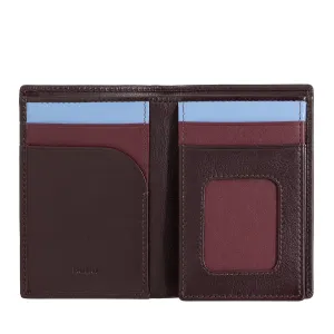 DUDU Men's Slim leather wallet, small and thin design, brings money and cards cards, compact wallets with flap and window