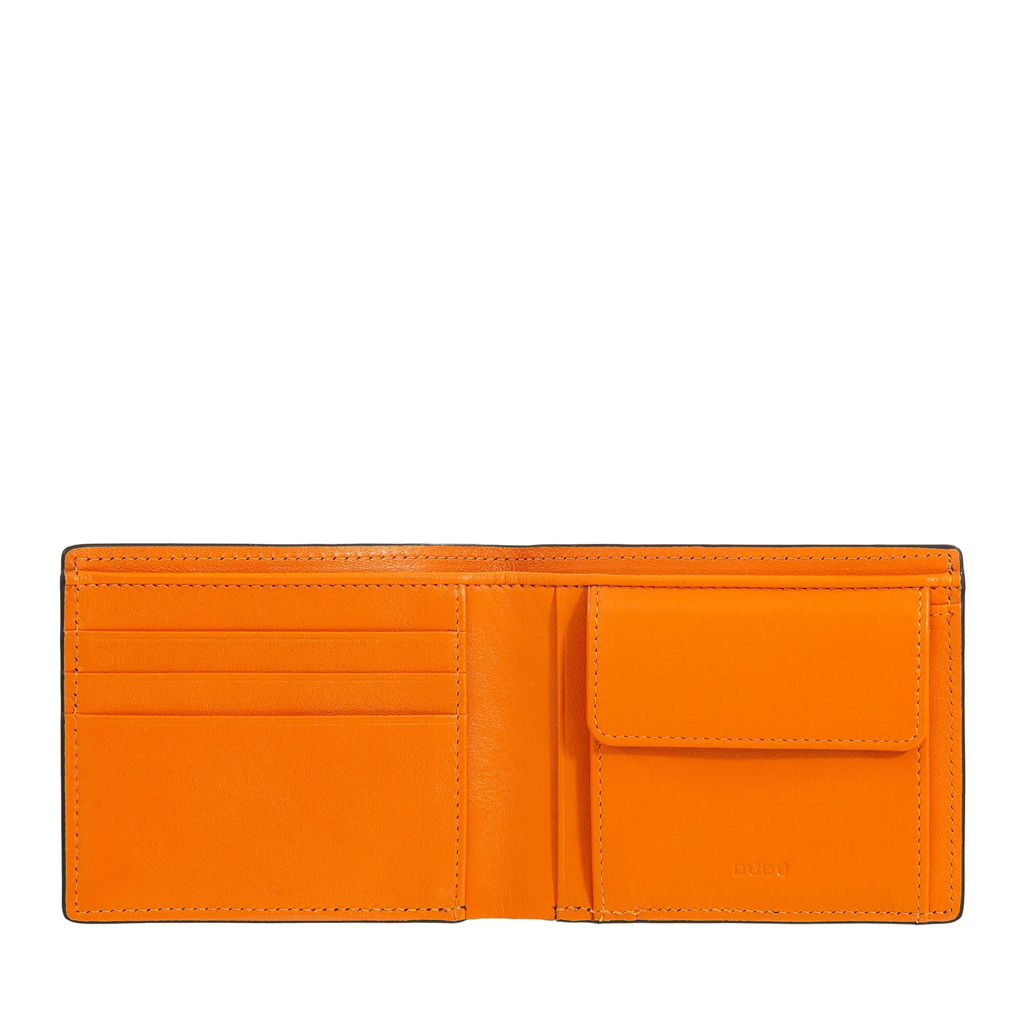 Dudu Men's Slim Printed Leather Wallet with RFID protection - Compact, elegant, small size - Credit cards wallets with tackles