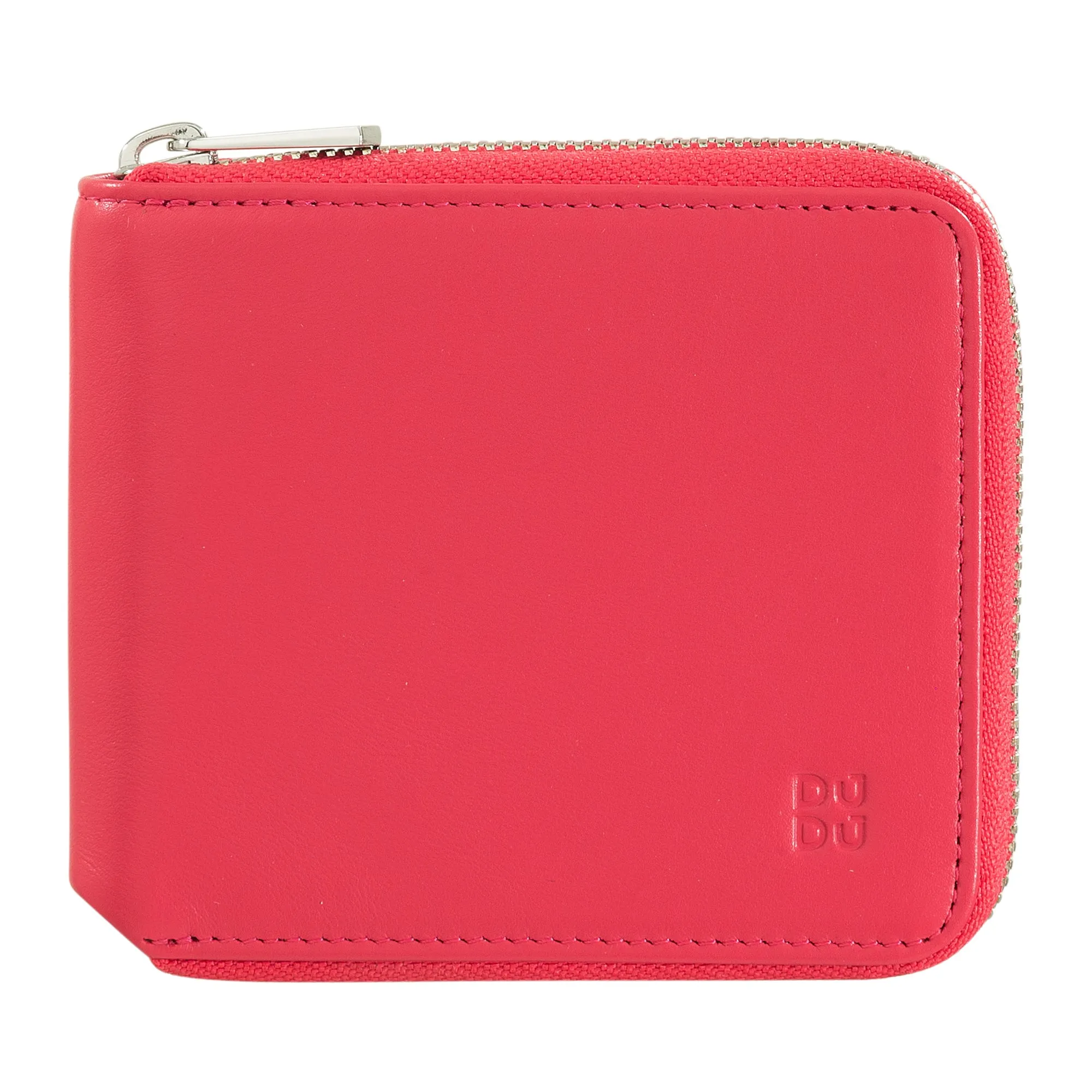 DUDU Men's Wallet Rfid in leather leather with a small external zip zip zip with 6 cards slots