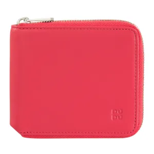 DUDU Men's Wallet Rfid in leather leather with a small external zip zip zip with 6 cards slots