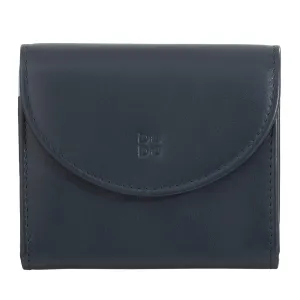 DUDU Mini Women's Slim Portfolio In Vera Leather with Zip holder, button closure, compact colored wallets