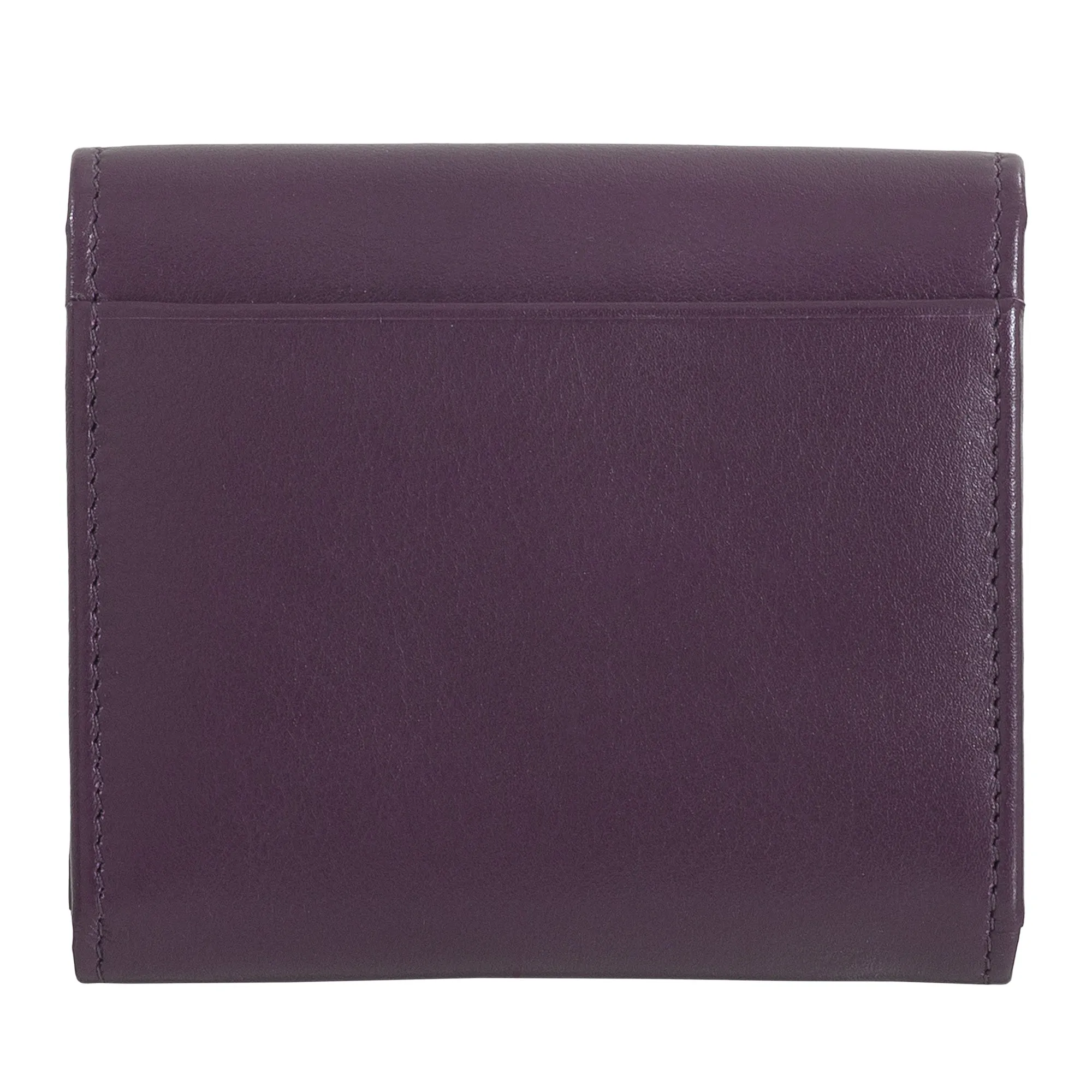 DUDU Mini Women's Slim Portfolio In Vera Leather with Zip holder, button closure, compact colored wallets