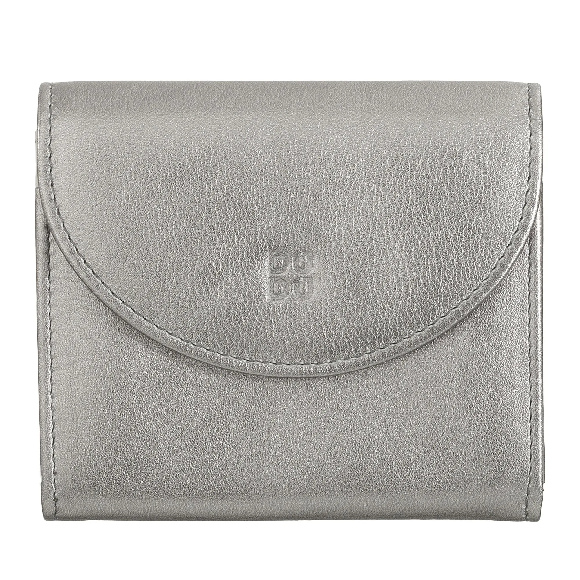 DUDU Mini Women's Slim Portfolio In Vera Leather with Zip holder, button closure, compact colored wallets