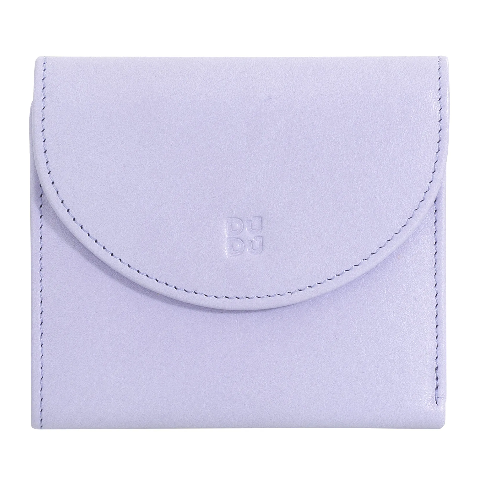 Dudu Women's Wallet In Small Soft Leather Small, Carecarter Pockets, Banknotes holder, Rear zipper For Coins, RFID wallets with colored button closure